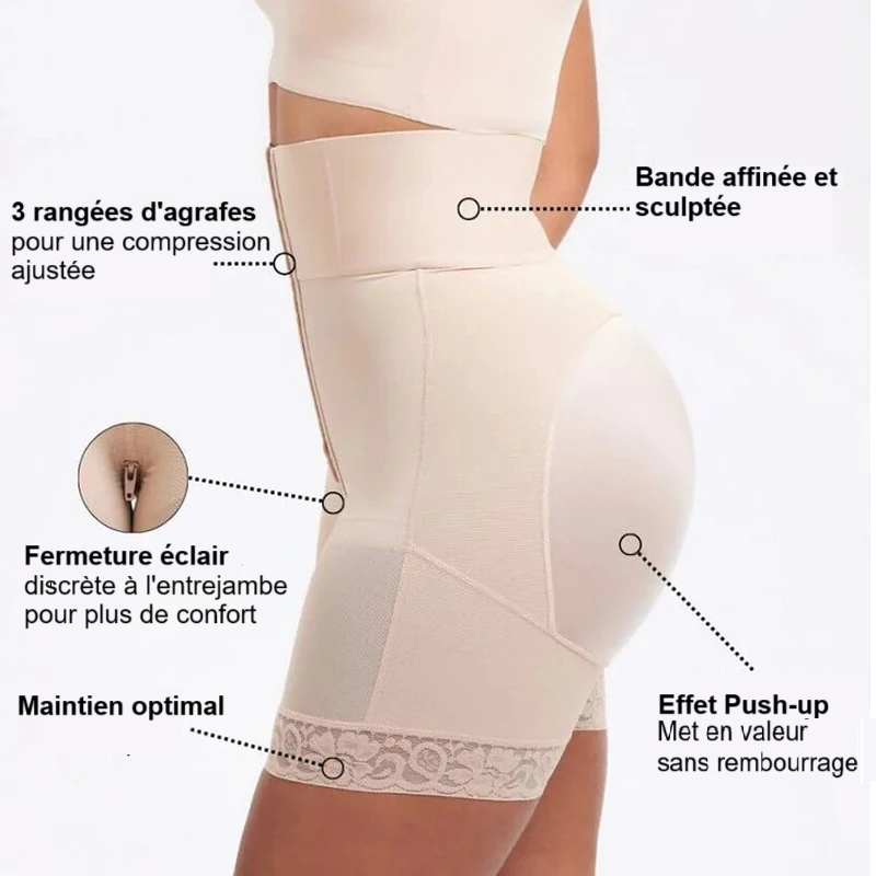 Short sculptant ventre plat et fesses arrondies