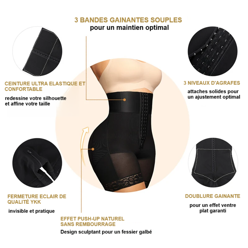 Short sculptant ventre plat et fesses arrondies